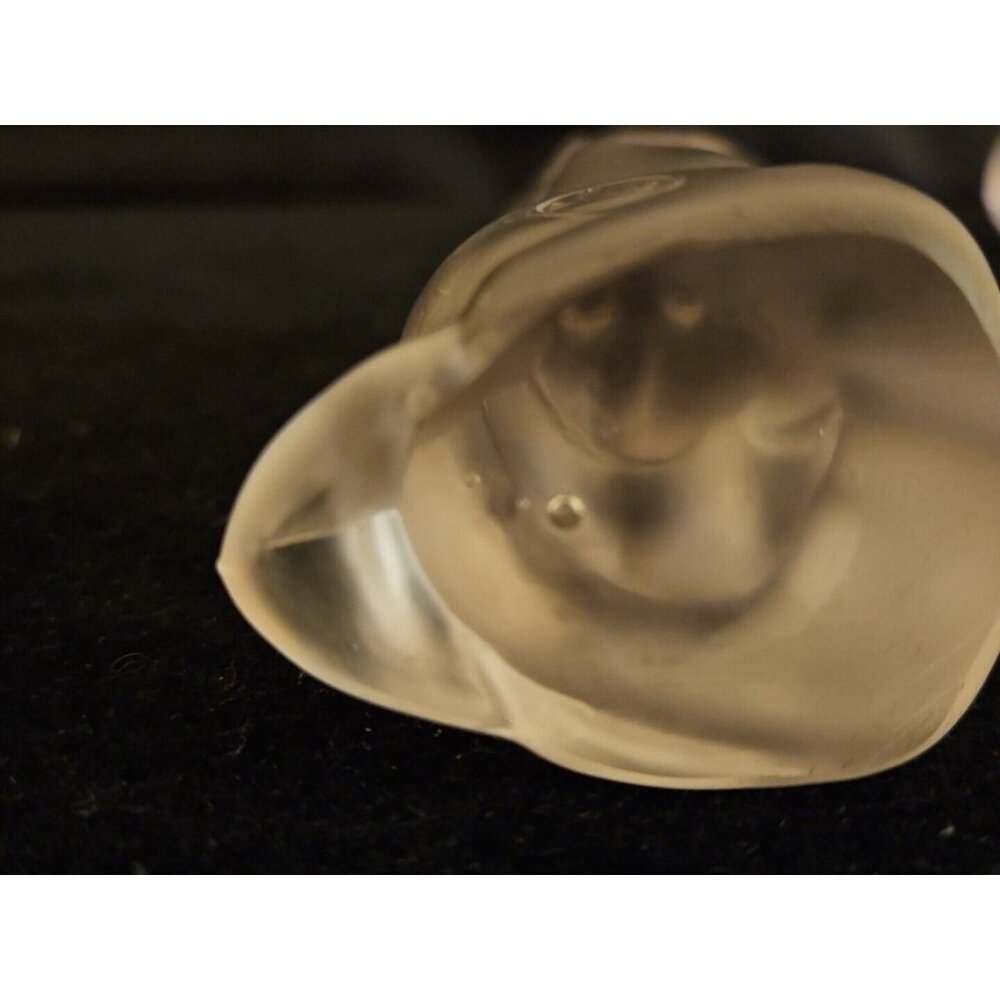 Vintage Fenton Praying Girl and Boy Pair Frosted Glass Figurine Lot Clear - Picture 10 of 13
